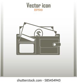 Vector wallet for cards and money
