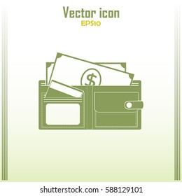 Vector wallet for cards and money