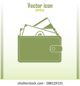 Vector wallet for cards and money