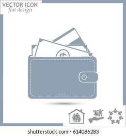 Vector wallet for cards and money