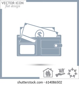 Vector wallet for cards and money