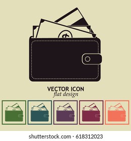 Vector wallet for cards and money