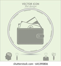 Vector wallet for cards and money