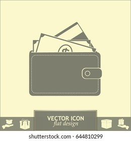 Vector wallet for cards and money