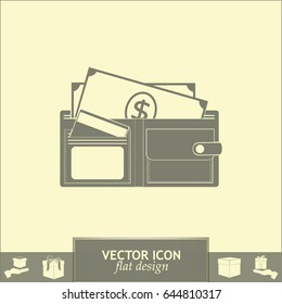 Vector wallet for cards and money