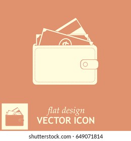 Vector wallet for cards and money
