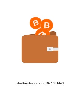 criptodivisa de cartera vector simple minimalista
