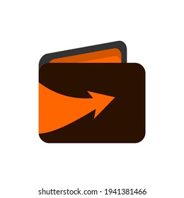 vector wallet cryptocurrency simple minimalist