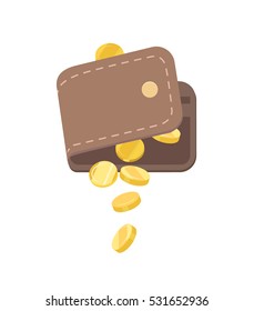 Vector Wallet and Falling Gold Coins