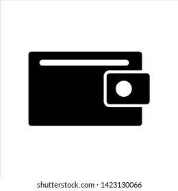Vector Wallet icon. black symbol with trendy flat style icon for web site design, logo, app, UI isolated on white background