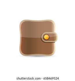 vector wallet icon isolated on white background. finance mobile app icon design template