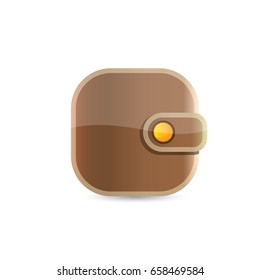 vector wallet icon isolated on white background. finance mobile app icon design template