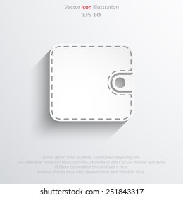 Vector wallet web icon Eps 10.