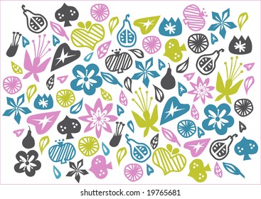 vector - wallpaper with abstract nature graphic element