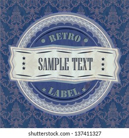 vector wallpaper background with retro vintage label.