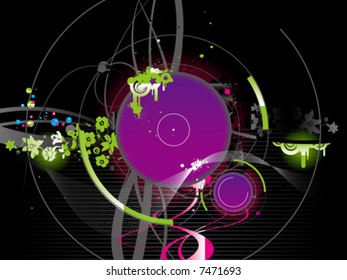 vector wallpaper, background with vinyl