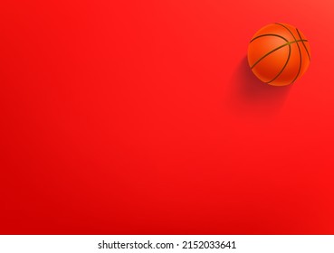 Papel de pantalla con baloncesto. 3d fondo vectorial con espacio de copia