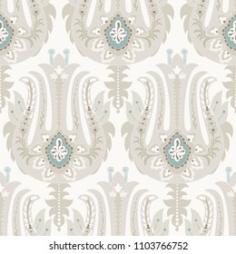 Vector wallpaper with decorative elements, ethnic style. Fashion indian backdrop