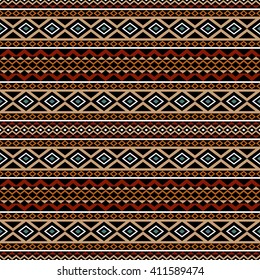 Vector wallpaper with ethnic motives. Aztec seamless pattern. Boho design. Folk stylized print template for paper, fabric, wrapping, gift cards, bags, etc.