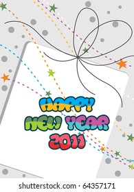 vector wallpaper for happy new year 2011