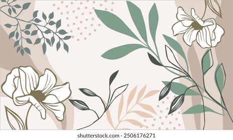 vector wallpaper illustration of swallows flying among tree branches on spontaneous color