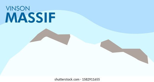 vector wallpaper of international mountain day: Mount Vinson Massif