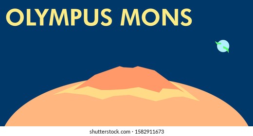 Vector Wallpaper Of International Mountain Day: Mount Olympus Mons