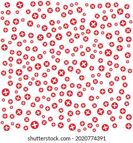 Papel de pantalla de muchos círculos abstractos geométricos rojos