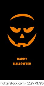 Vector Wallpaper Wallpaper For Mobile Smiling pumpkin in Halloween 1