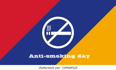 Vector Wallpaper No Smoking Sign On Armenia Flag Anti-Smoking Day In Armenia 8