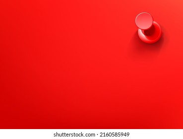 Vector wallpaper with red pin. 3d vector background with copy space