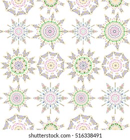 Vector wallpaper. Rope seamless tied fishnet damask pattern in blue, neutral and yellow colors.
