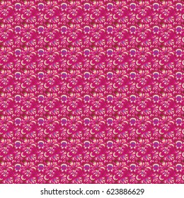 Vector wallpaper. Rope seamless tied fishnet damask pattern in blue, pink and beige colors.