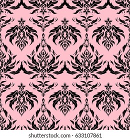 Vector wallpaper. Rope seamless tied fishnet damask pattern in black and neutral colors.