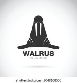 Vector of walrus design on white background. Easy editable layered vector illustration. Wild Animals.