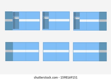 Vector of wardrobe with different point of view, can be used for interior setup