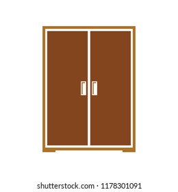 vector wardrobe illustration isolated, furniture closet