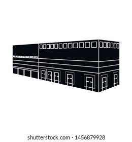 Vector warehouse and import illustration sign. Warehouse vector stock icon.
