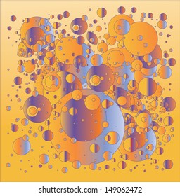 vector warm color circle pattern background