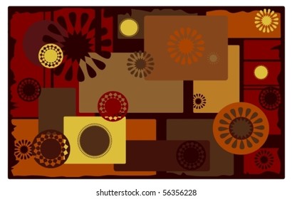 vector - warm tones abstract college