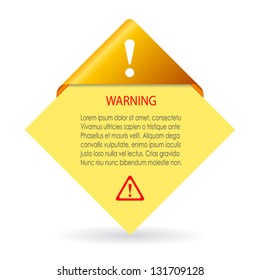 Vector warning card