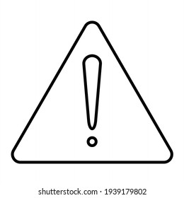 Diseño de iconos de esquema de advertencia de vector
