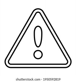 Diseño de iconos de esquema de advertencia de vector
