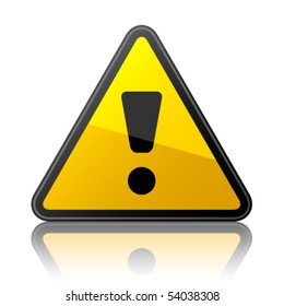 vector warning sign