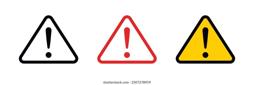 Vector Warning Sign Icon Set