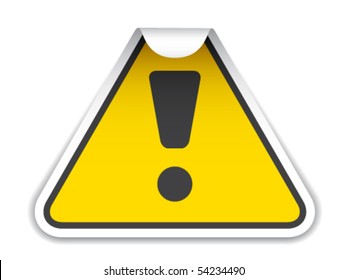 vector warning sticker
