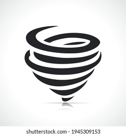 Diseño del símbolo de tornado de advertencia de vectores