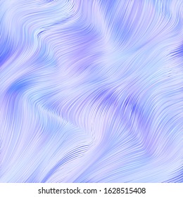 Vector warped lines colorful background. Contemporary creative template with wavy stripes. Beautiful  fantasy cute texture. Curly stripes optical illusion. Moire waves. 