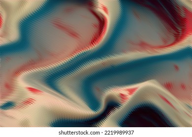 Vector warped lines colorful background. Modern abstract creative illustration with multicolored variable width stripes. Twisted stripes optical illusion. Moire waves. 