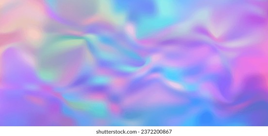 Vector warped lines colorful iridescent background. Modern abstract creative backdrop with rainbow colored variable width stripes. Twisted stripes optical illusion. Moire waves. 